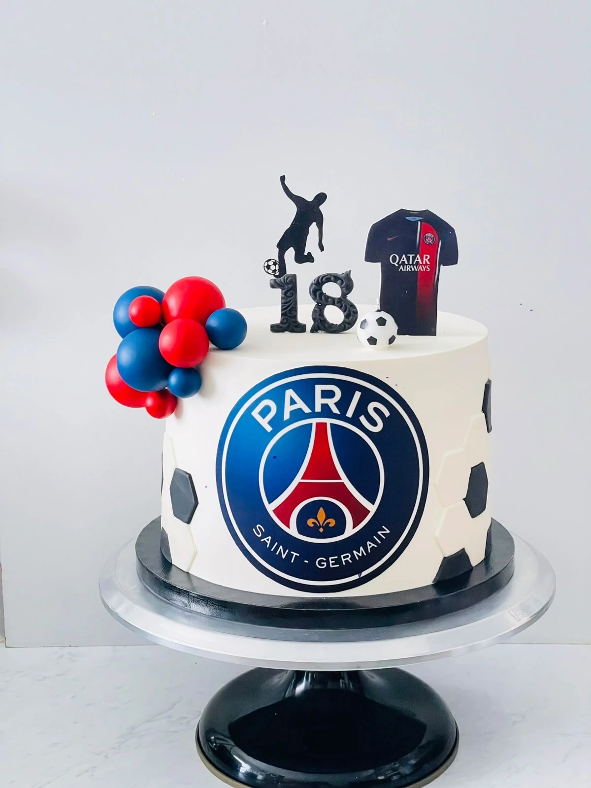 Gâteau anniversaire football thème Paris Psg